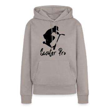 PRO SCOOTER Scooter Pro - Sweat à capuche Premium bio Femme - taupe - Devant - Julia (174cm)