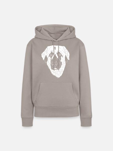 Leonberger Mix - Frauen Premium Bio Hoodie - Taupe