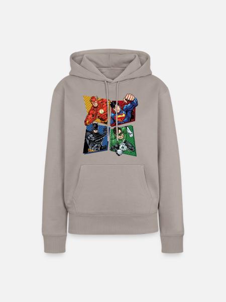 DC Comics Justice League Superhelden - Frauen Premium Bio Hoodie - Taupe