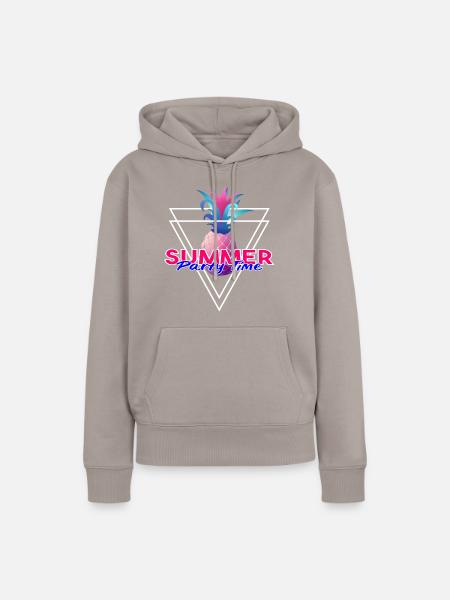 Ananas Summer party Time - Frauen Premium Bio Hoodie - Taupe