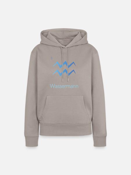Sternzeichen Wassermann - Frauen Premium Bio Hoodie - Taupe