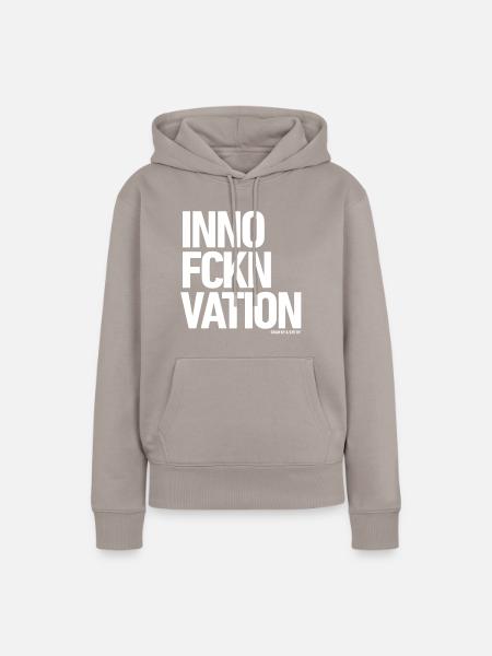 INNO FCKN VATION - Frauen Premium Bio Hoodie - Taupe
