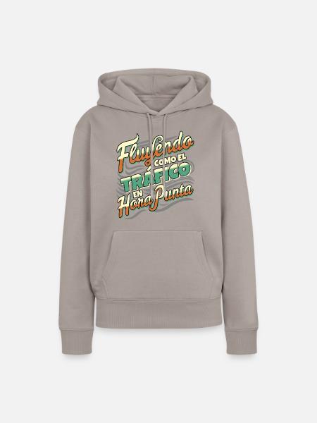 Fließend zur Hauptverkehrszeit - Frauen Premium Bio Hoodie - Taupe
