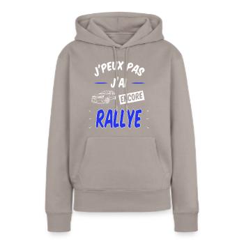 RALLYE - Sweat à capuche Premium bio Femme - taupe - Devant - Julia (174cm)