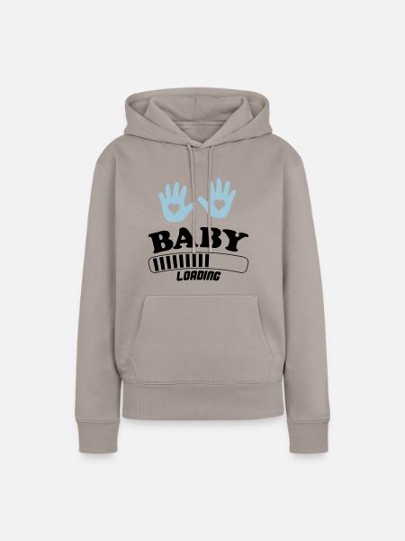 baby loading - Frauen Premium Bio Hoodie - Taupe