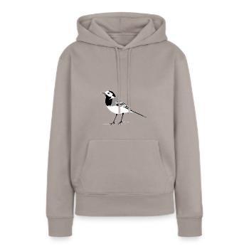 Bachstelze - Sweat à capuche Premium bio Femme - taupe - Devant - Julia (174cm)