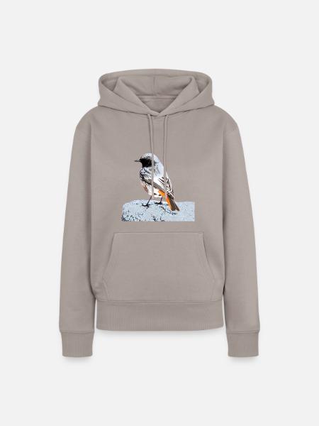 Hausrotschwanz - Frauen Premium Bio Hoodie - Taupe