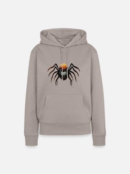 Haarige Spinne - Frauen Premium Bio Hoodie - Taupe