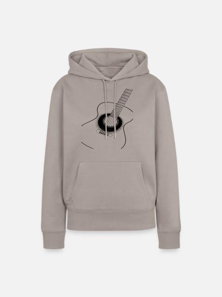 Akustik Gitarre - Frauen Premium Bio Hoodie - Taupe