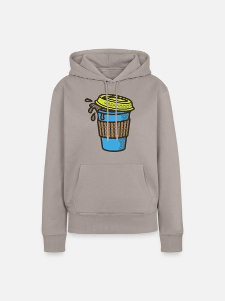 Coffee to go Becher - Frauen Premium Bio Hoodie - Taupe