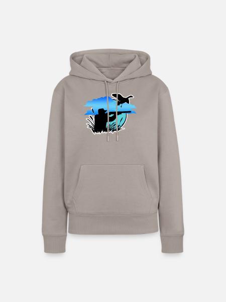 to hunt night - Frauen Premium Bio Hoodie - Taupe