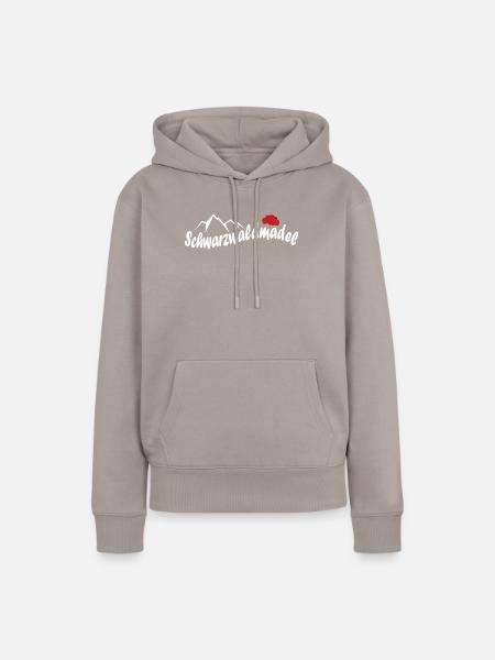 Schwarzwald Mädchen Mädl Bollenhut Geschenk - Frauen Premium Bio Hoodie - Taupe