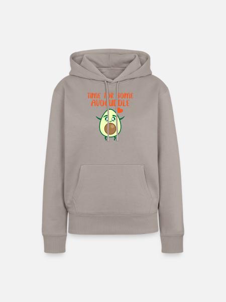 Zeit Für Avocuddle Avocado - Frauen Premium Bio Hoodie - Taupe