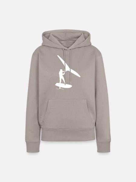 Wing Foilen - Frauen Premium Bio Hoodie - Taupe