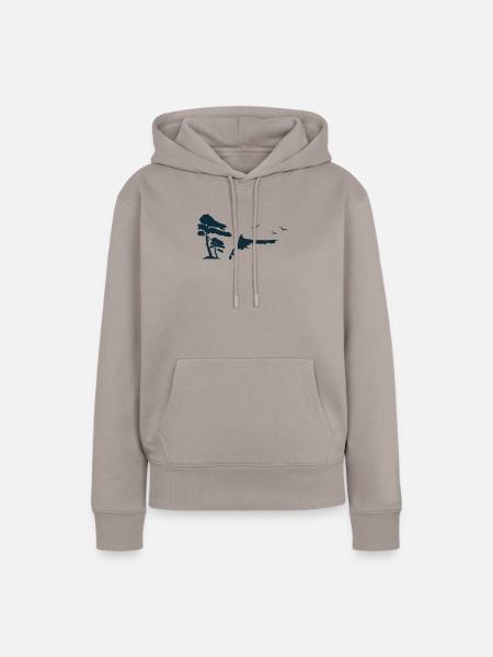 Fischland Darss Ostseeküste Geschenk - Frauen Premium Bio Hoodie - Taupe