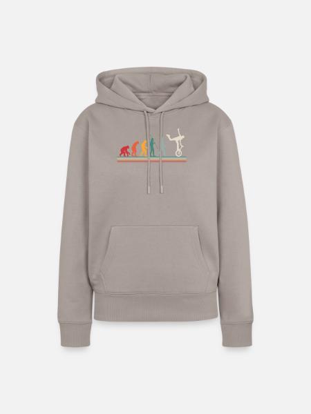 Evolution Einrad Sport Fahrrad Geschenk - Frauen Premium Bio Hoodie - Taupe