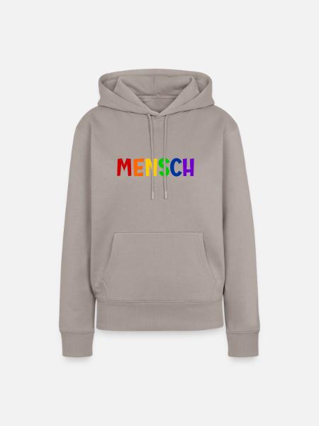 Mensch Regenbogen - Frauen Premium Bio Hoodie - Taupe