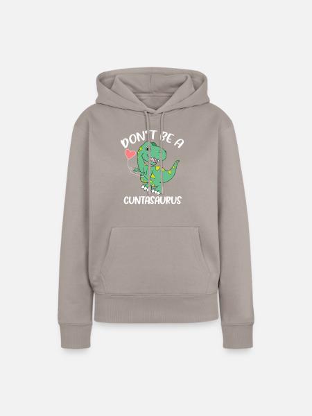 Dinosaurier - Frauen Premium Bio Hoodie - Taupe