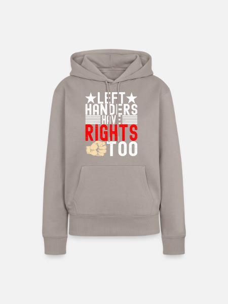 Linkshänder - Frauen Premium Bio Hoodie - Taupe