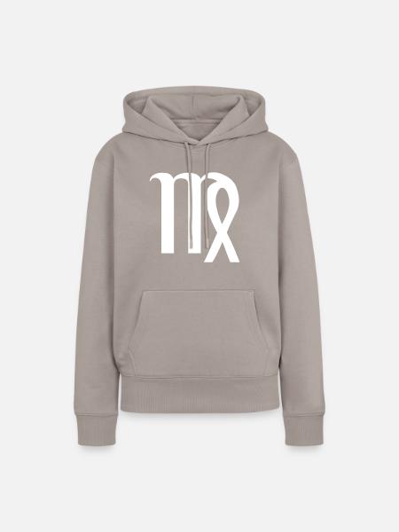 Sternzeichen Jungfrau - Tierkreiszeichen Symbol - Frauen Premium Bio Hoodie - Taupe