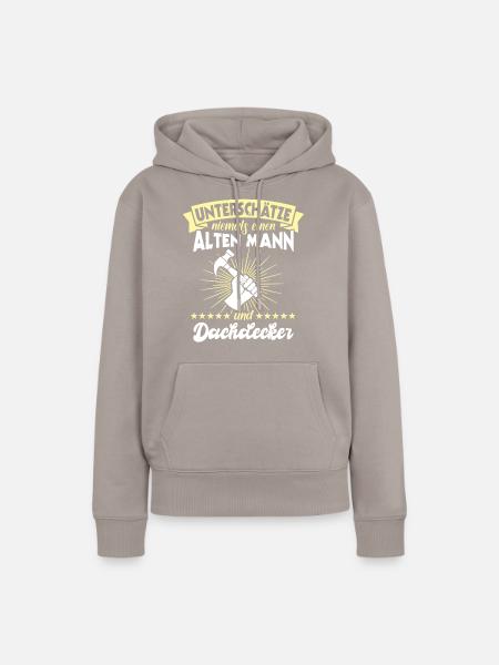 Dachdecker Dächer Decken Dachdecken - Frauen Premium Bio Hoodie - Taupe