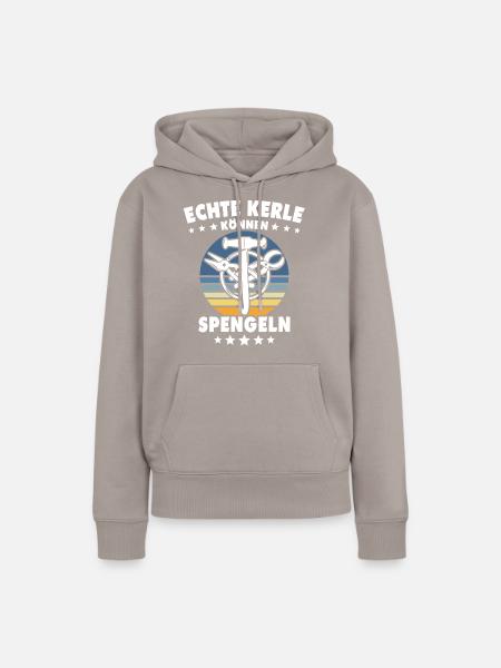 Spengler Beruf Bauspengler Sprüche - Frauen Premium Bio Hoodie - Taupe