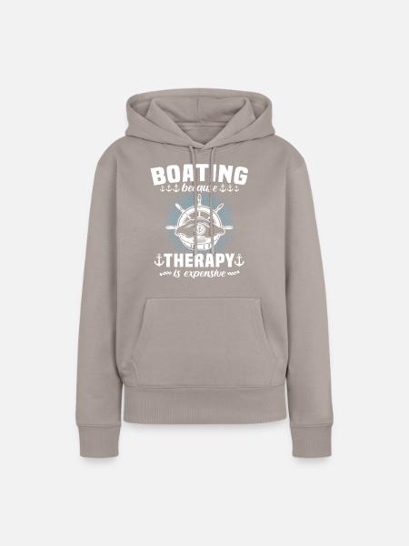 Kapitän Therapie Boot - Frauen Premium Bio Hoodie - Taupe
