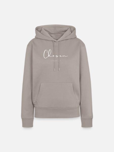 Auserwählter Christ - Frauen Premium Bio Hoodie - Taupe