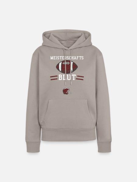 Meisterschafts Blut - Football - Frauen Premium Bio Hoodie - Taupe