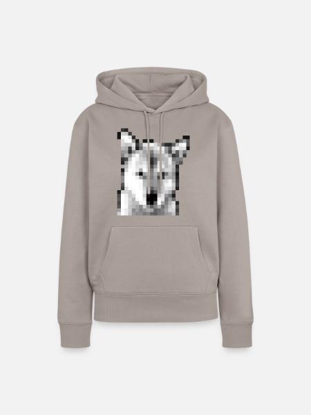 Jindo Mosaik - Frauen Premium Bio Hoodie - Taupe