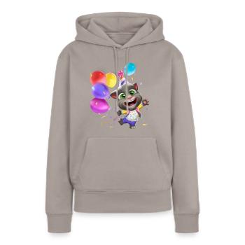 Talking Tom Birthday Balloons - Women’s Premium Organic Hoodie - taupe - Front - Julia (174cm)
