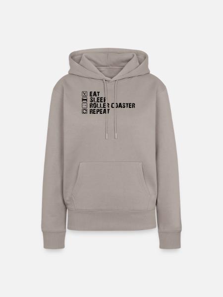 Achterbahn Freizeitpark Rollercoaster Geschenkidee - Frauen Premium Bio Hoodie - Taupe