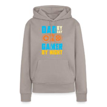 Gamer Gaming Jeux vidéo Jeux vidéo - Sweat à capuche Premium bio Femme - taupe - Devant - Julia (174cm)