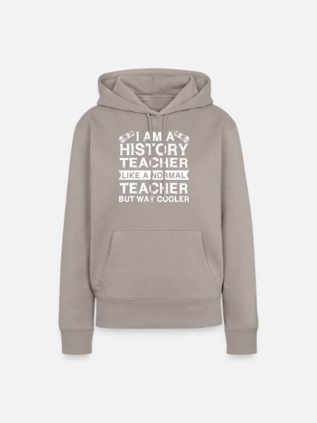 Geschichtslehrer Geschichtsunterricht - Frauen Premium Bio Hoodie - Taupe