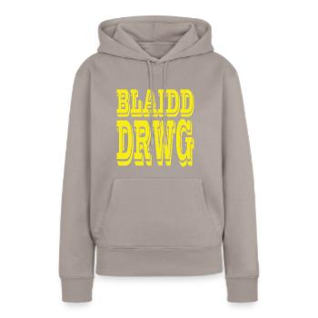 Wer hat Angst vorm bösen Wolf - Frauen Premium Bio Hoodie - Taupe - Vorne - Julia (174cm)