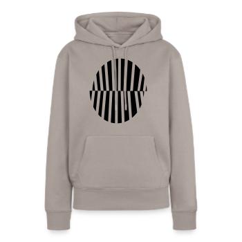 cercle - Sweat à capuche Premium bio Femme - taupe - Devant - Julia (174cm)