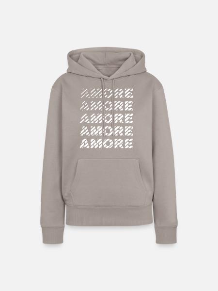 AMORE 02 - Frauen Premium Bio Hoodie - Taupe