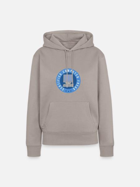 Computer certified - Computer Freak - Frauen Premium Bio Hoodie - Taupe