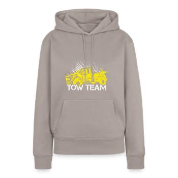 Abschleppwagen Abschleppdienst Abschlepper - Frauen Premium Bio Hoodie - Taupe - Vorne - Julia (174cm)