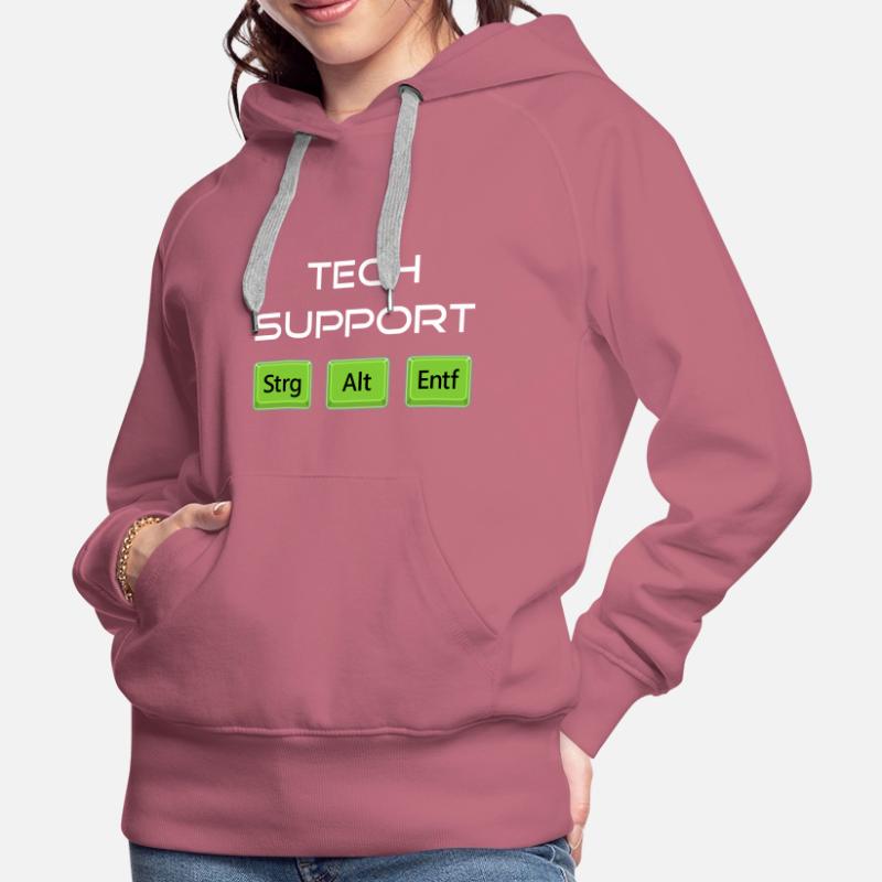 Tech | Technischer Support | Computer Admin | Nerd Frauen Premium Bio Hoodie