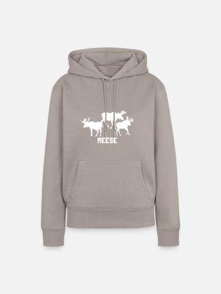 Elch - Frauen Premium Bio Hoodie - Taupe
