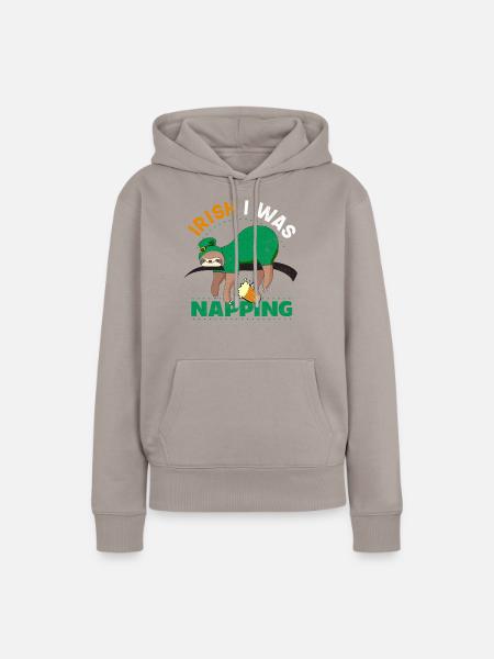 Irish Napping - Frauen Premium Bio Hoodie - Taupe