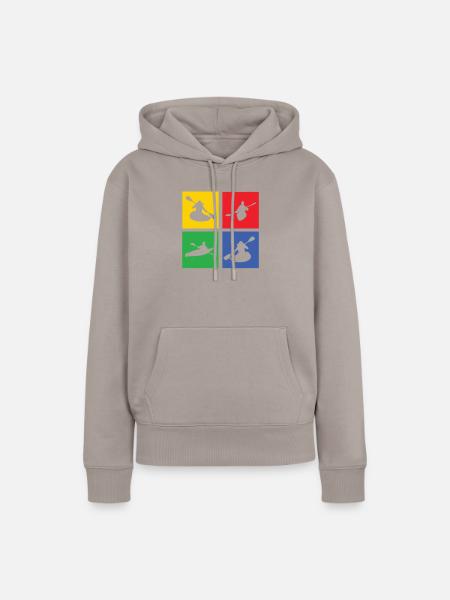 Kayak - Frauen Premium Bio Hoodie - Taupe