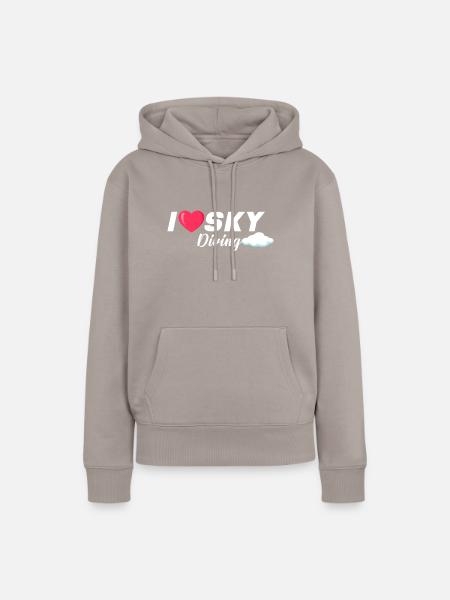 Skydiver - Frauen Premium Bio Hoodie - Taupe