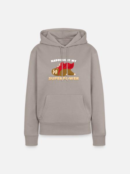 Schlafen - Frauen Premium Bio Hoodie - Taupe