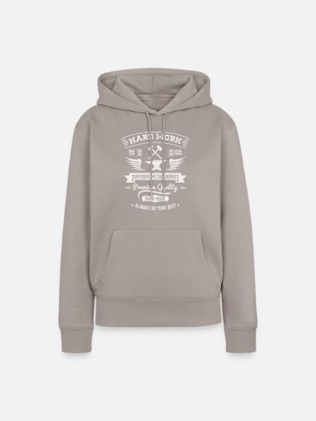 Metall - Frauen Premium Bio Hoodie - Taupe