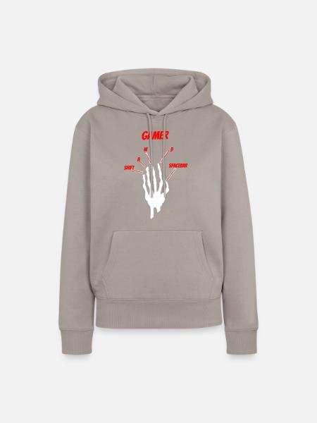 Gamer Gaming Zocker Daddeln Geschenkidee - Frauen Premium Bio Hoodie - Taupe