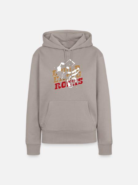 Bouldern am Fels - Frauen Premium Bio Hoodie - Taupe