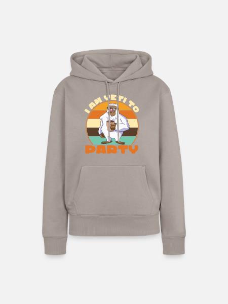 Bigfoot Sasquatch Yeti - Frauen Premium Bio Hoodie - Taupe