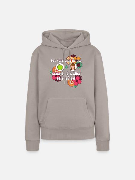 70er Jahre Apfelshampoo Retro Siebziger Apfel Duft - Frauen Premium Bio Hoodie - Taupe